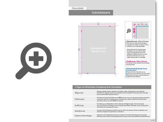 Product Bild getr__nkekarte_mit_3-fach_drahtheftung__endformat_din_a5__8-seitig
