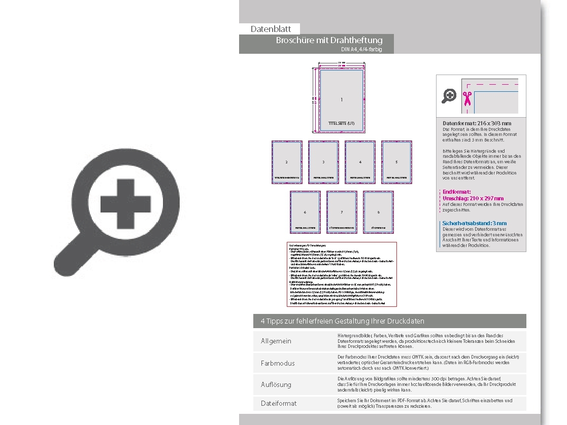 Product Bild brosch__re_mit_drahtheftung__endformat_din_a4__88-seitig