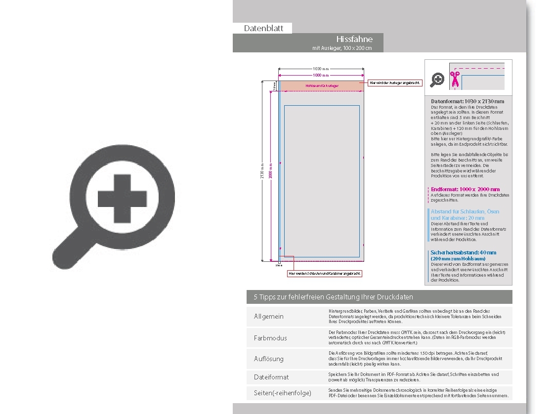 Product Bild hochwertige_hissfahne_f__r_masten_mit_ausleger__100_x_200_cm__4_0-farbig_bedruckt