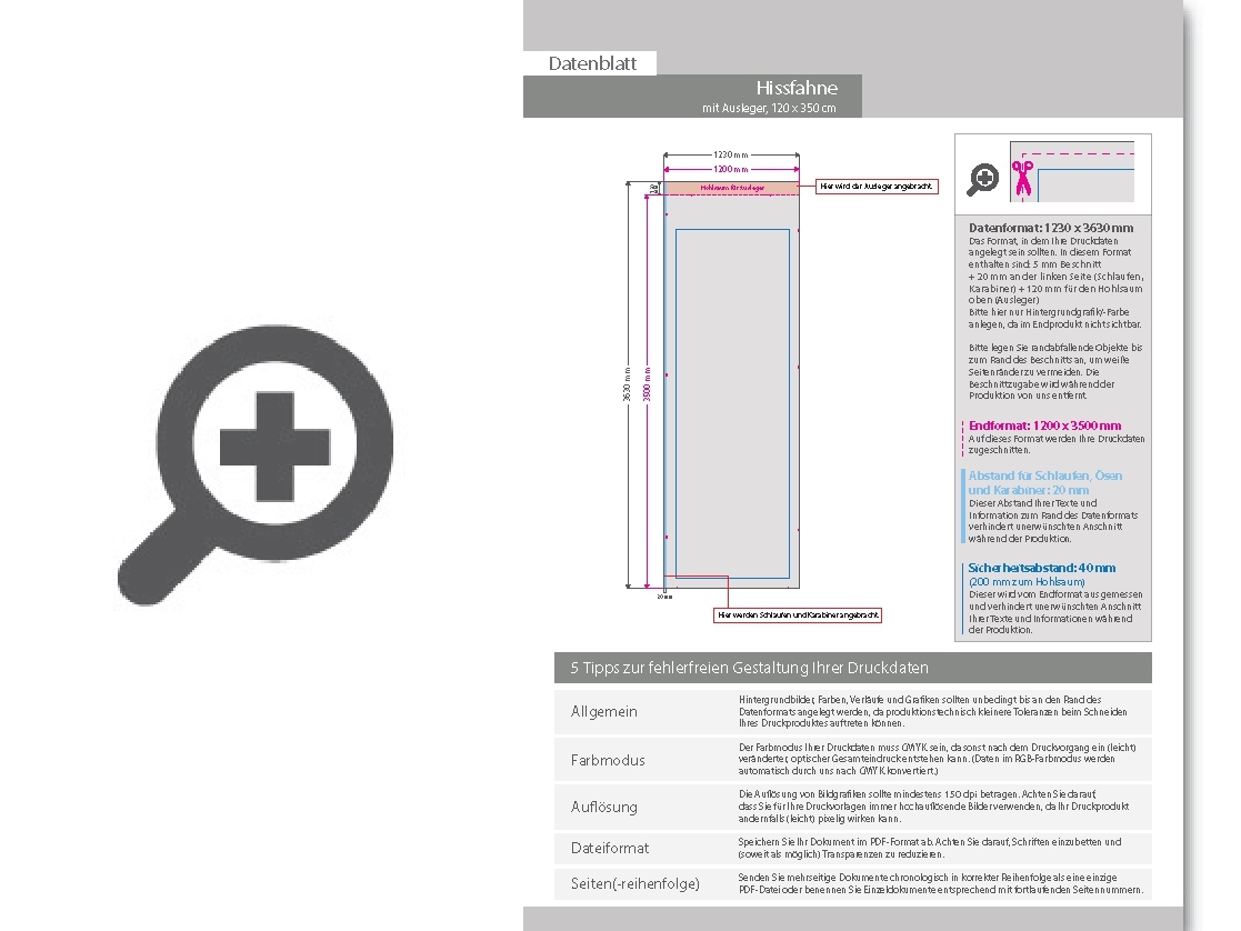 Product Bild hochwertige_hissfahne_f__r_masten_mit_ausleger__120_x_350_cm__4_0-farbig_bedruckt