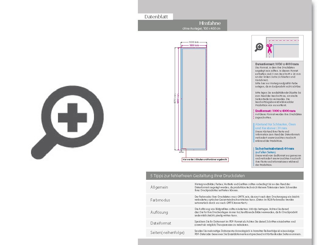 Product Bild hochwertige_hissfahne_f__r_masten_ohne_ausleger__100_x_400_cm__4_0-farbig_bedruckt