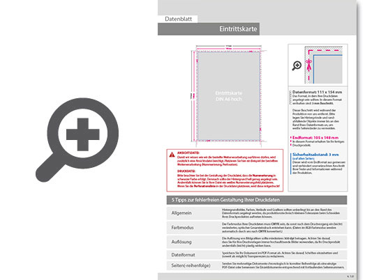 Product Bild eintrittskarte_din_a6__ohne_perforierung_und_ohne_nummerierung_(4_4_beidseitig_bedruckt)
