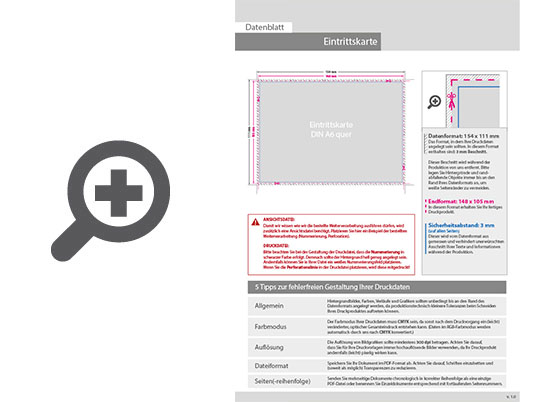 Product Bild eintrittskarte_din_a6_quer__ohne_perforierung_und_ohne_nummerierung_(4_4_beidseitig_bedruckt)