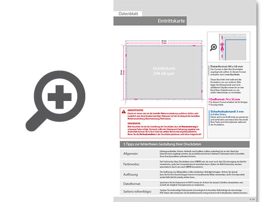 Product Bild eintrittskarte_din_a8_quer_perforiert_(4_4_beidseitig_bedruckt)
