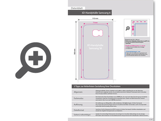 Product Bild standard-handyh__lle_f__r_samsung_s6__4_0-farbig_einseitig_bedruckt