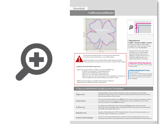 Product Bild hochwertige_zertifizierte_indoor_fu__bodenaufkleber_in_kleeblatt-form