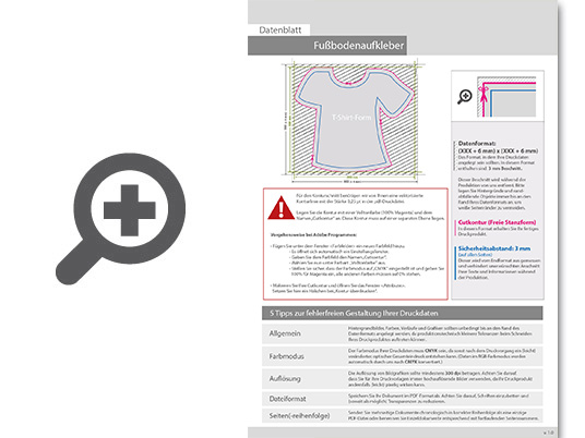 Product Bild hochwertige_zertifizierte_indoor_fu__bodenaufkleber_in_shirt-form
