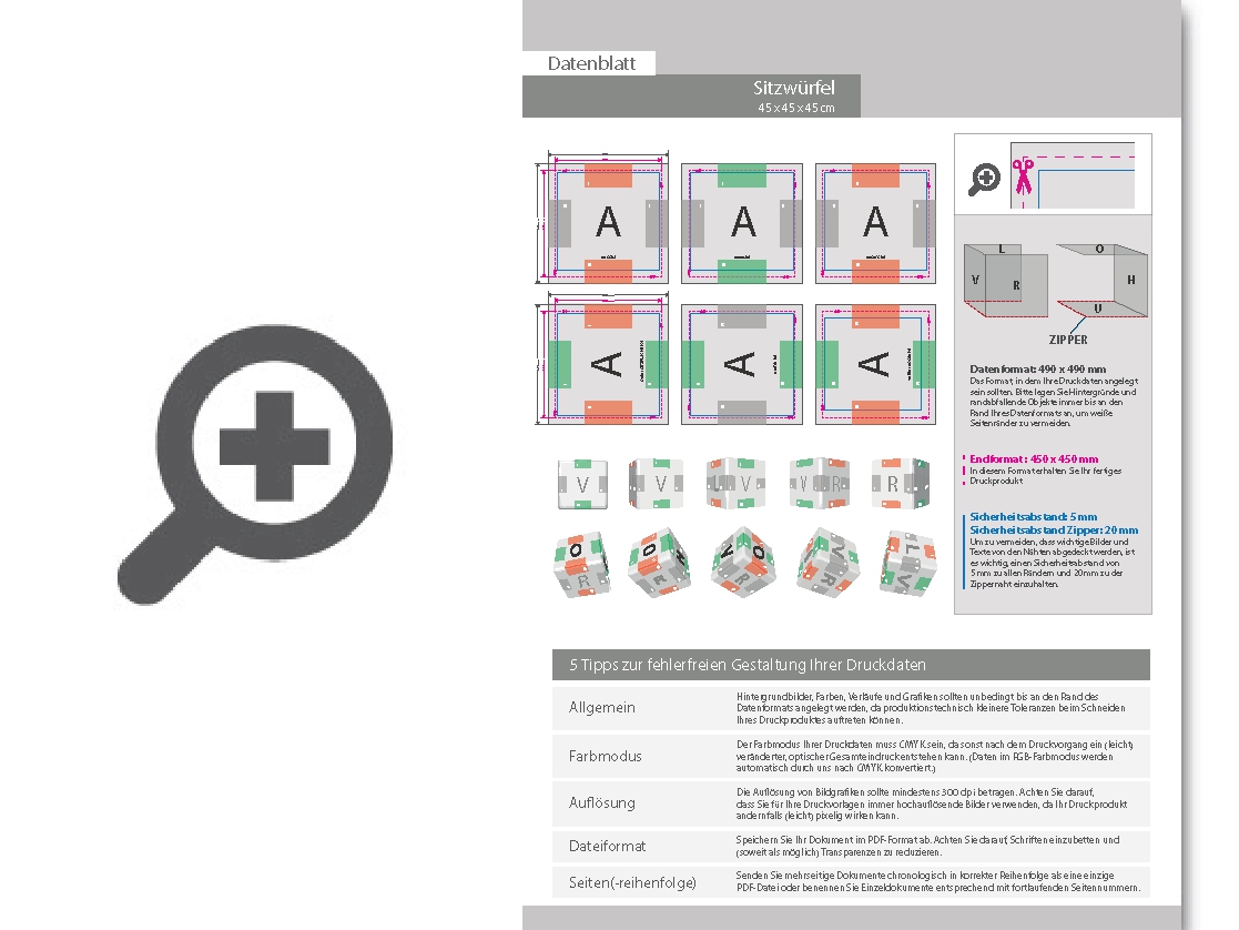 Product Bild wechselbezug_f__r_indoor_sitzw__rfel_cube_45__komplett_vollfl__chig_4-farbig_bedruckt