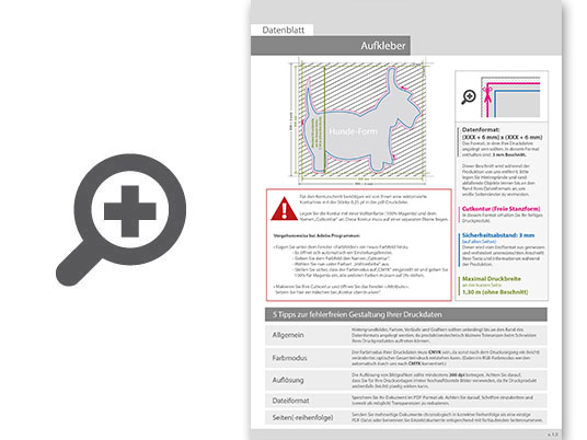 Product Bild wiederabl__sbare_klebefolie_in_hund-form_konturgeschnitten___einseitig_4_0-farbig_bedruckt