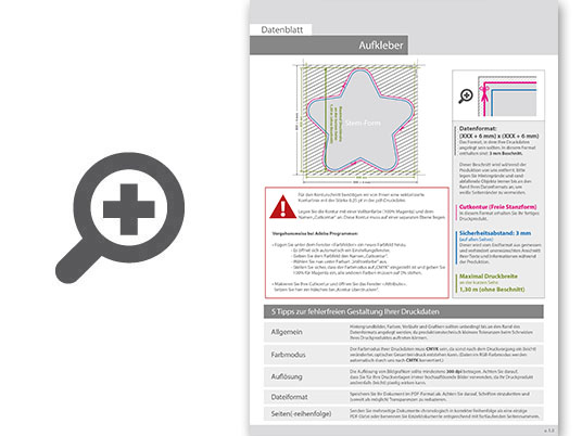Product Bild wiederabl__sbare_klebefolie_in_stern-form_konturgeschnitten___einseitig_4_0-farbig_bedruckt